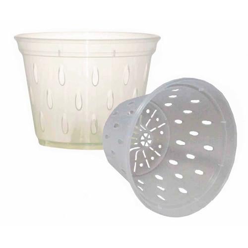 Горшок для орхидей Алеана дренажный прозрачный 11х8 см (4823044303830)