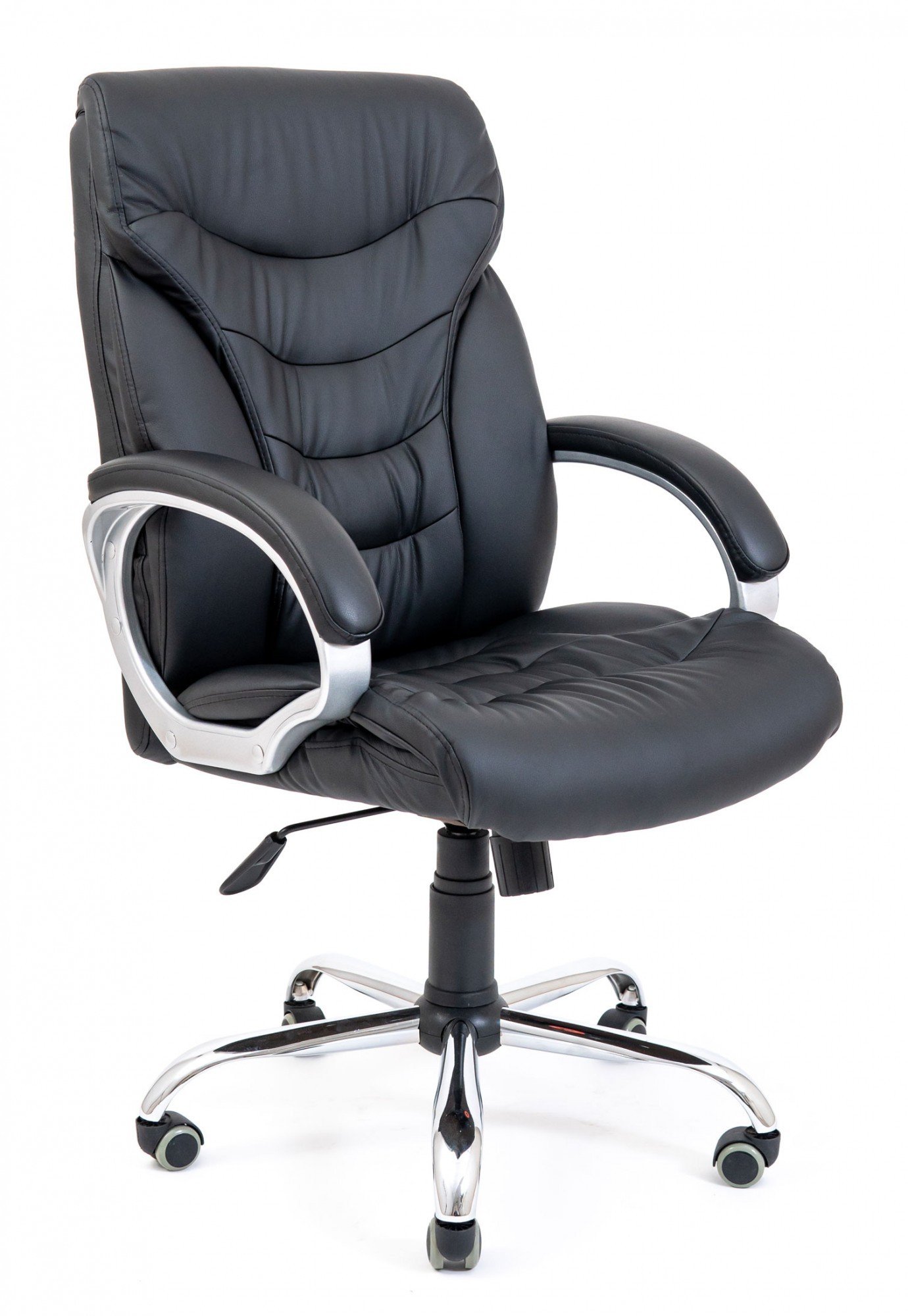 Офисное кресло руководителя Richman Кальяри Fly 2300 Хром М2 AnyFix Черный