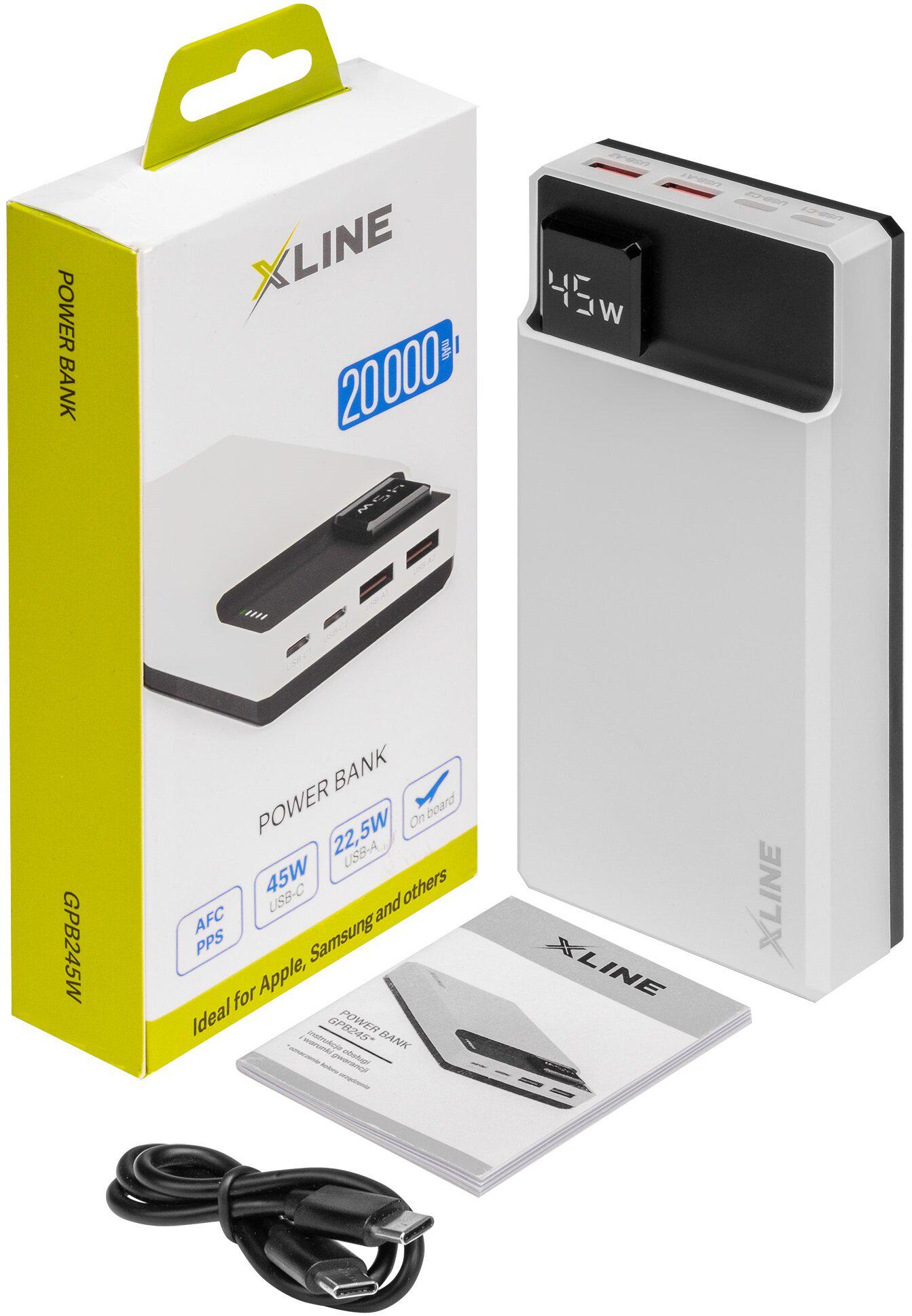 Повербанк XLINE GPB245W 20000 mAh 45W Белый (18175062) - фото 1