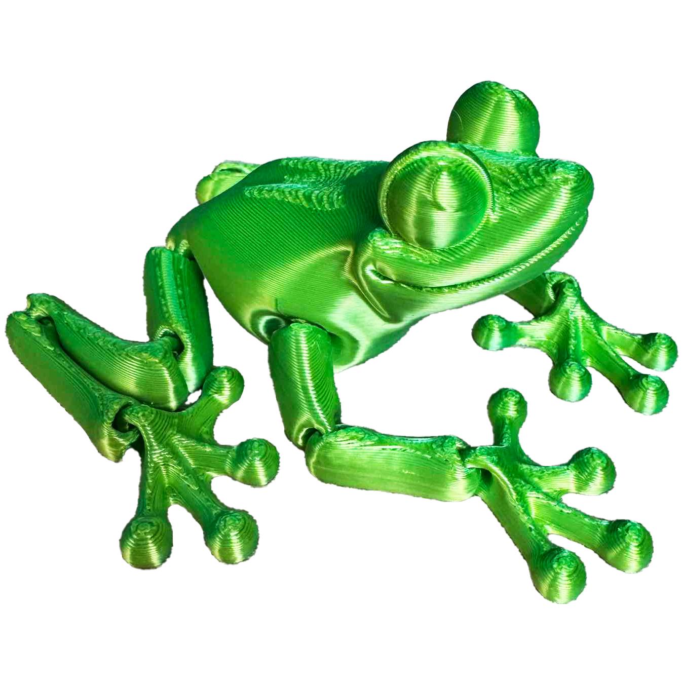 Антистресс игрушка подвижная Лягушка 14 см Зеленый (26137339)