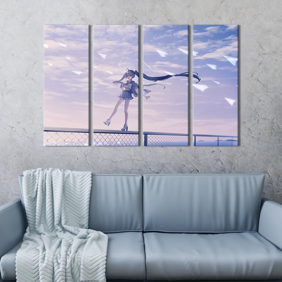 Картина на холсте Нежная аниме-девушка 149x93 см (1526-41)