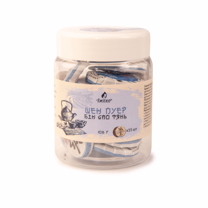 Чай зелений Шен Пуер Бін Дяо Тянь Їжеко в міні-точах 15 шт. (4820223986334)