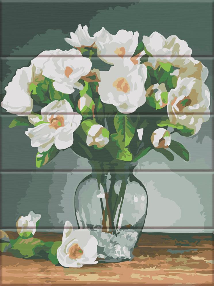Картина по номерам ArtStory Белые цветы 30x40 см (ASW142)