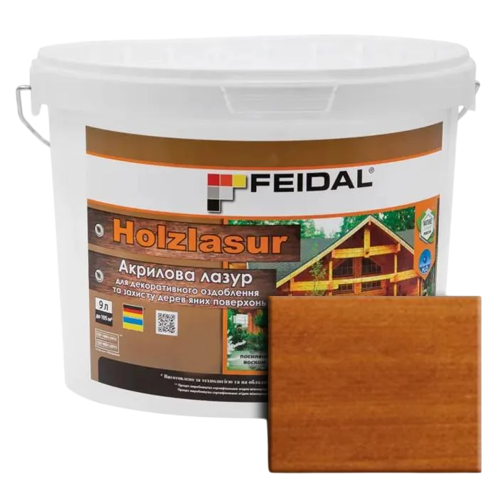 Лазур акрилова Feidal Holzlasur тік 9 л (1886455873) - фото 1