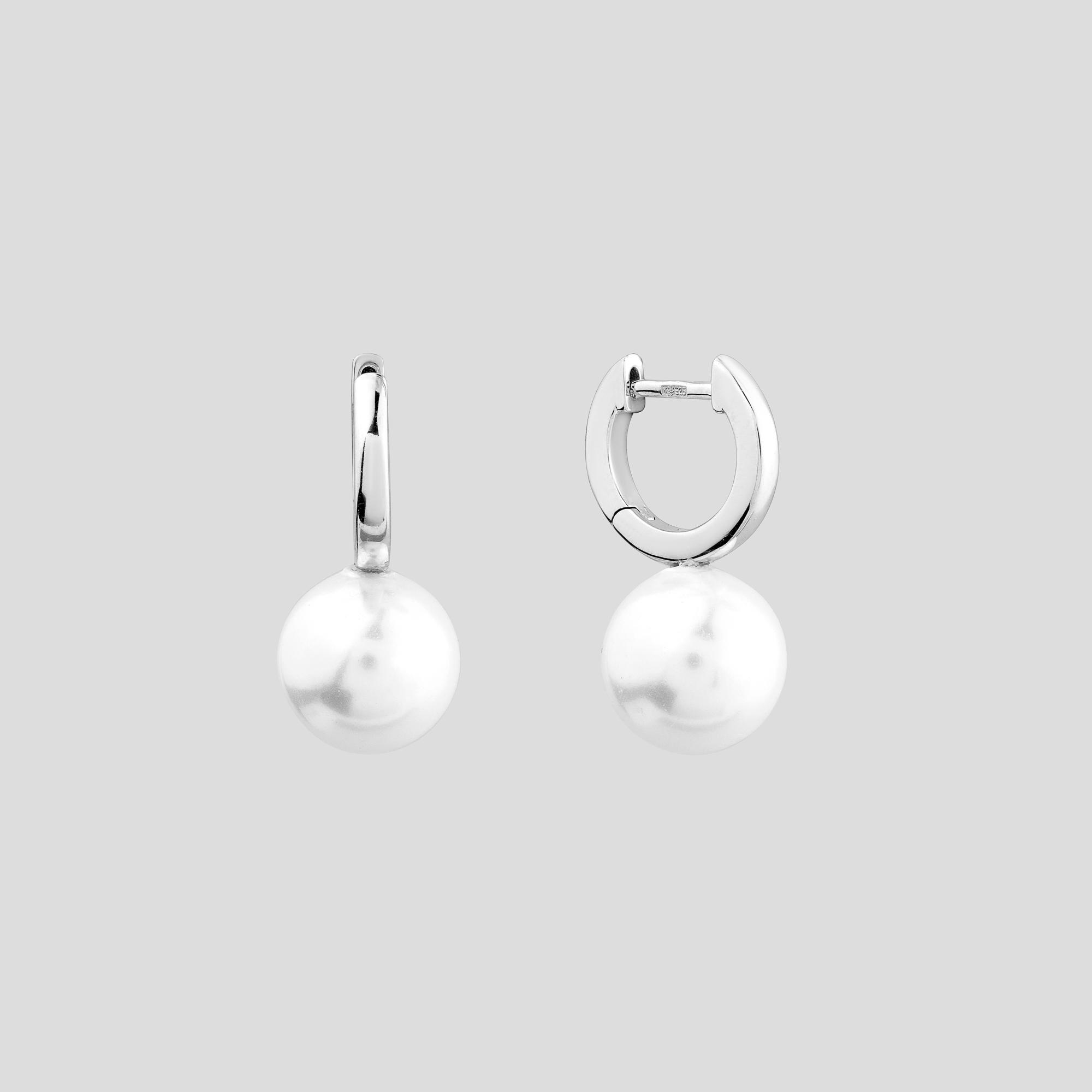 Серебряные серьги Minimal Покой моря (16471)