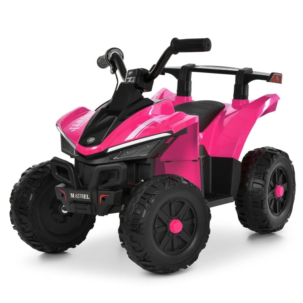 Детский электрический квадроцикл Bambi Racer 12V одноместный до 30 кг Розовый (DE-169-E-982) Детский электрический квадроцикл Bambi Racer 12V одноместный до 30 кг Розовый (DE-169-E-982)
