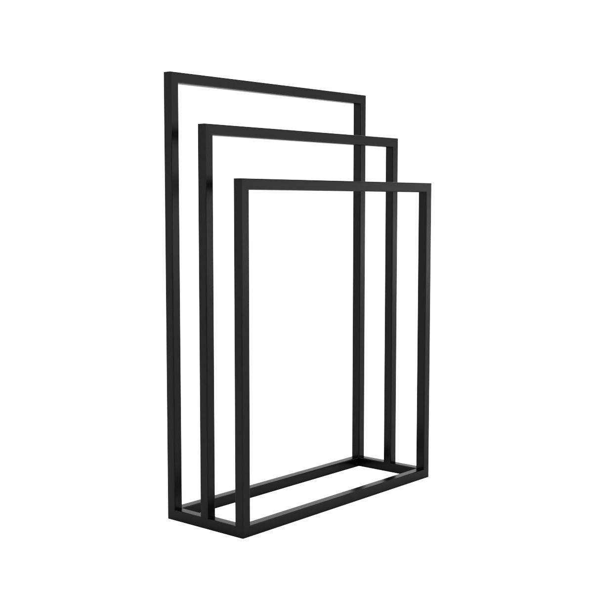 Стойка для полотенец Orizon LOFT тройная напольная 85х60х20 см Черный матированный