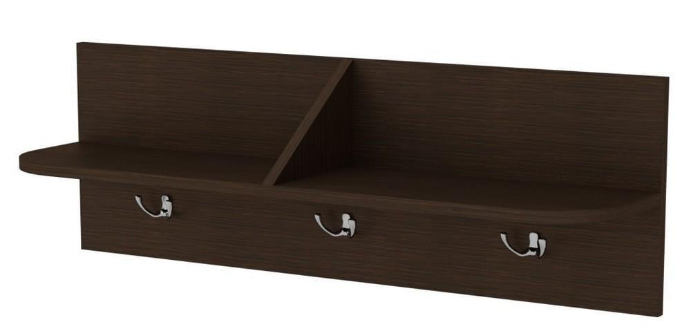 Вешалка настенная МеблиКо В-3 90х22х30 см Венге (k-2103-5)
