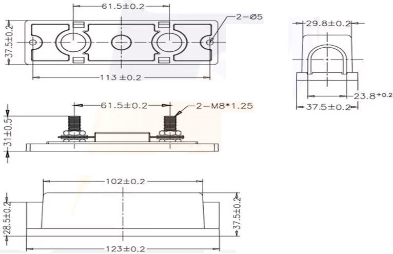 Корпус для запобіжника ANL FUSE силового/плавкого M8 (ANL-BOX) - фото 2 Корпус для запобіжника ANL FUSE силового/плавкого M8 (ANL-BOX) - фото 2