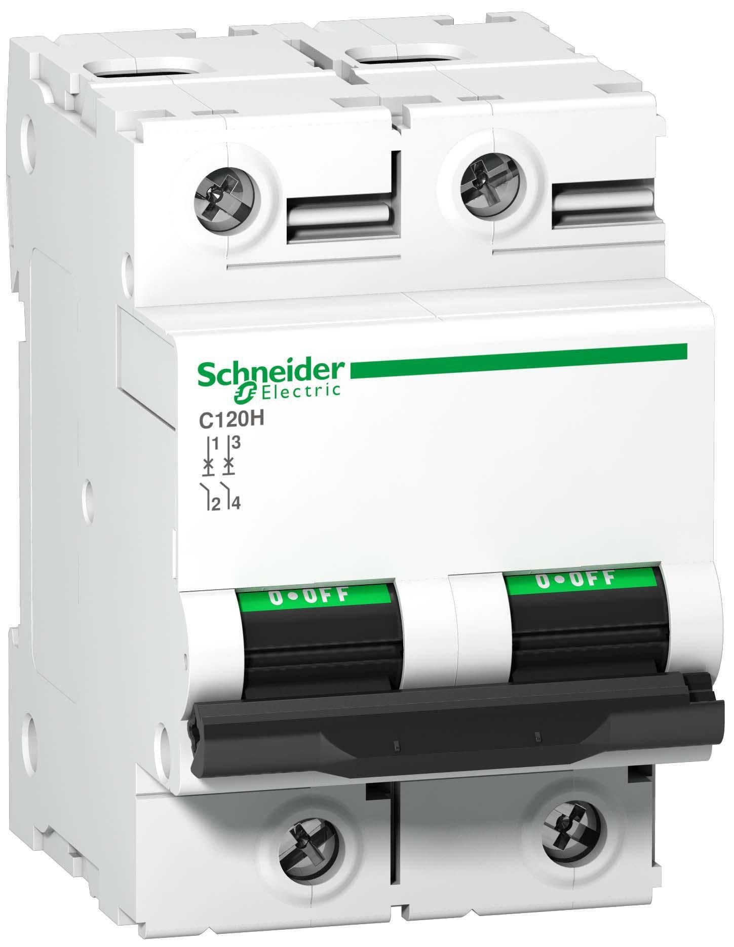 Автоматичний вимикач Schneider Electric Acti9 C120Н 2P 100A 15кА D (A9N18502)