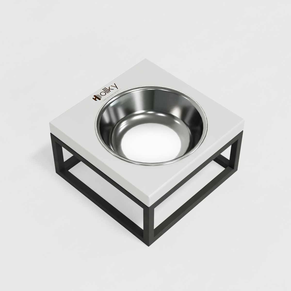 Миска на підставці для котів і маленьких собак Hollky Base Solo S 0,45 л (S-18187-GRWH) - фото 6