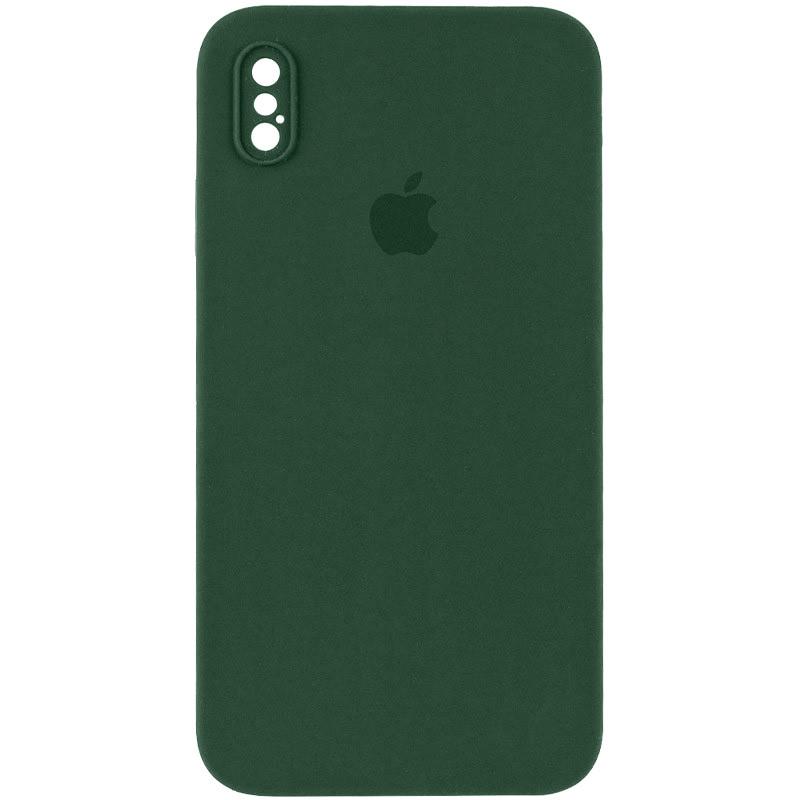 Противоударный чехол Silicone Case Square Full Camera Protective AA для Apple iPhone XS Max 6.5" Зеленый/Cyprus Green