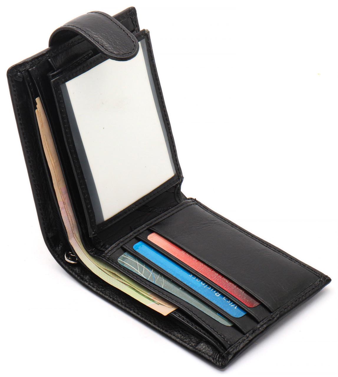 Классическое портмоне Marco Coverna из натуральной кожи Черный (MC-2003Н-1) - фото 5 Классическое портмоне Marco Coverna из натуральной кожи Черный (MC-2003Н-1) - фото 5