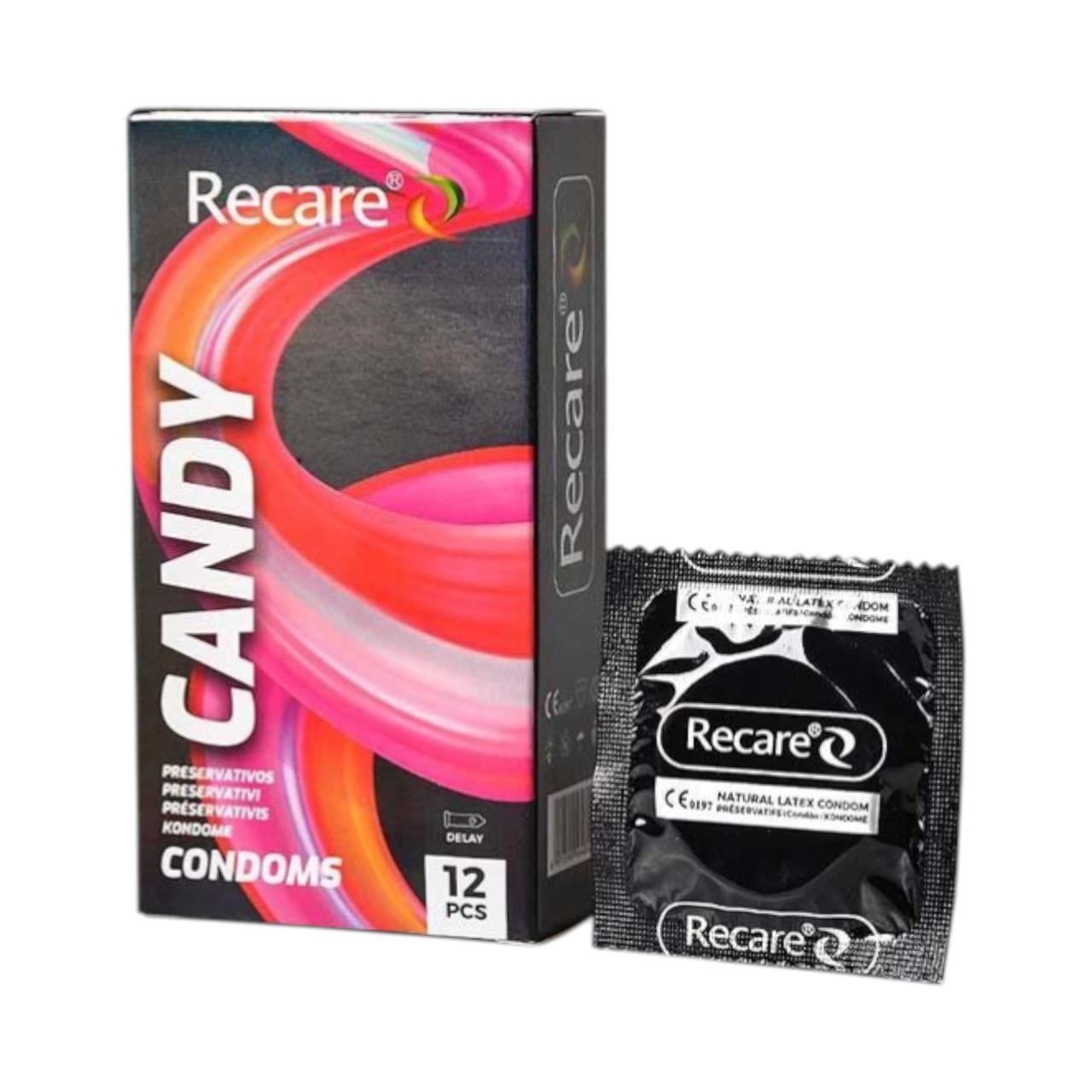 Презервативы с пролонгирующим эффектом и конфетным ароматом Delay Candy Recare 12 шт. (2929464298)