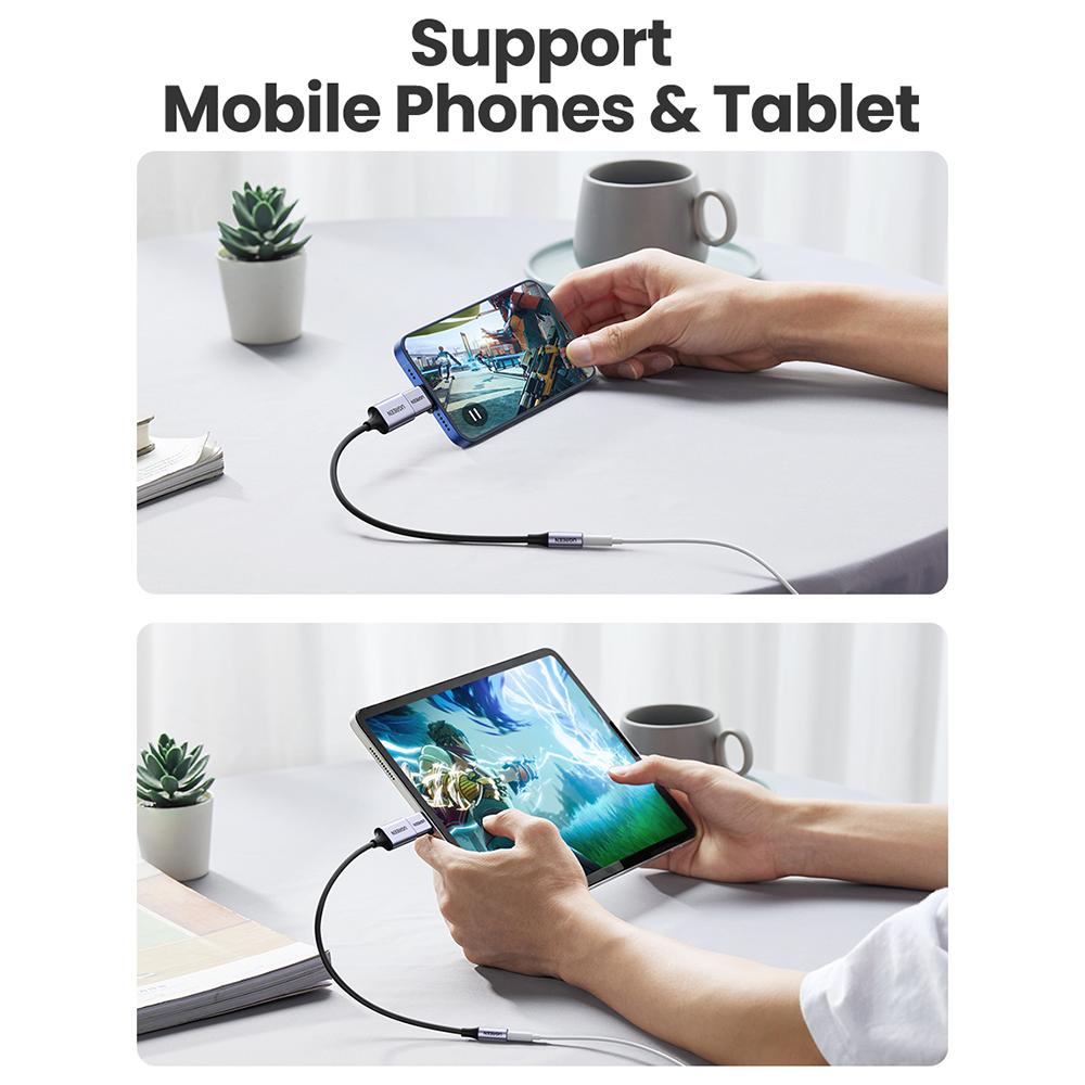 Карта зовнішня звукова з підтримкою мікрофона UGREEN CM477 USB 3,5 мм TRRS 4pin Audio Adapter 25 см Gray (30757) - фото 5 Карта зовнішня звукова з підтримкою мікрофона UGREEN CM477 USB 3,5 мм TRRS 4pin Audio Adapter 25 см Gray (30757) - фото 5