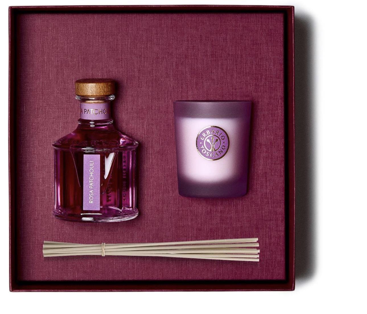 Аромадифузор та аромасвічка Erbario Toscano 100/70 мл Rosa Patchouli Троянда з пачулі (ROSET10CD)