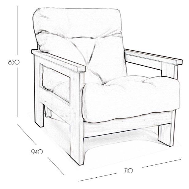 Крісло Woodman Mexico Жовтий - фото 2 Крісло Woodman Mexico Жовтий - фото 2