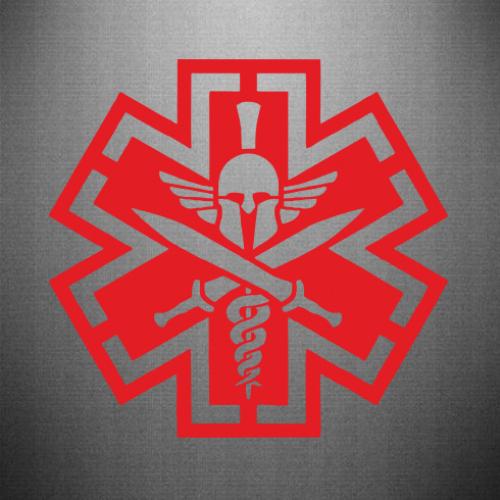 Наклейка Медицина 40x38 см Красный (21558796)