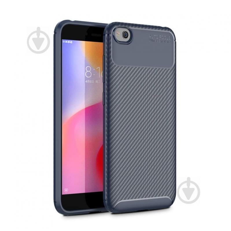 Чехол Carbon Case Xiaomi Redmi Go Синий (hub_yezK93359)
