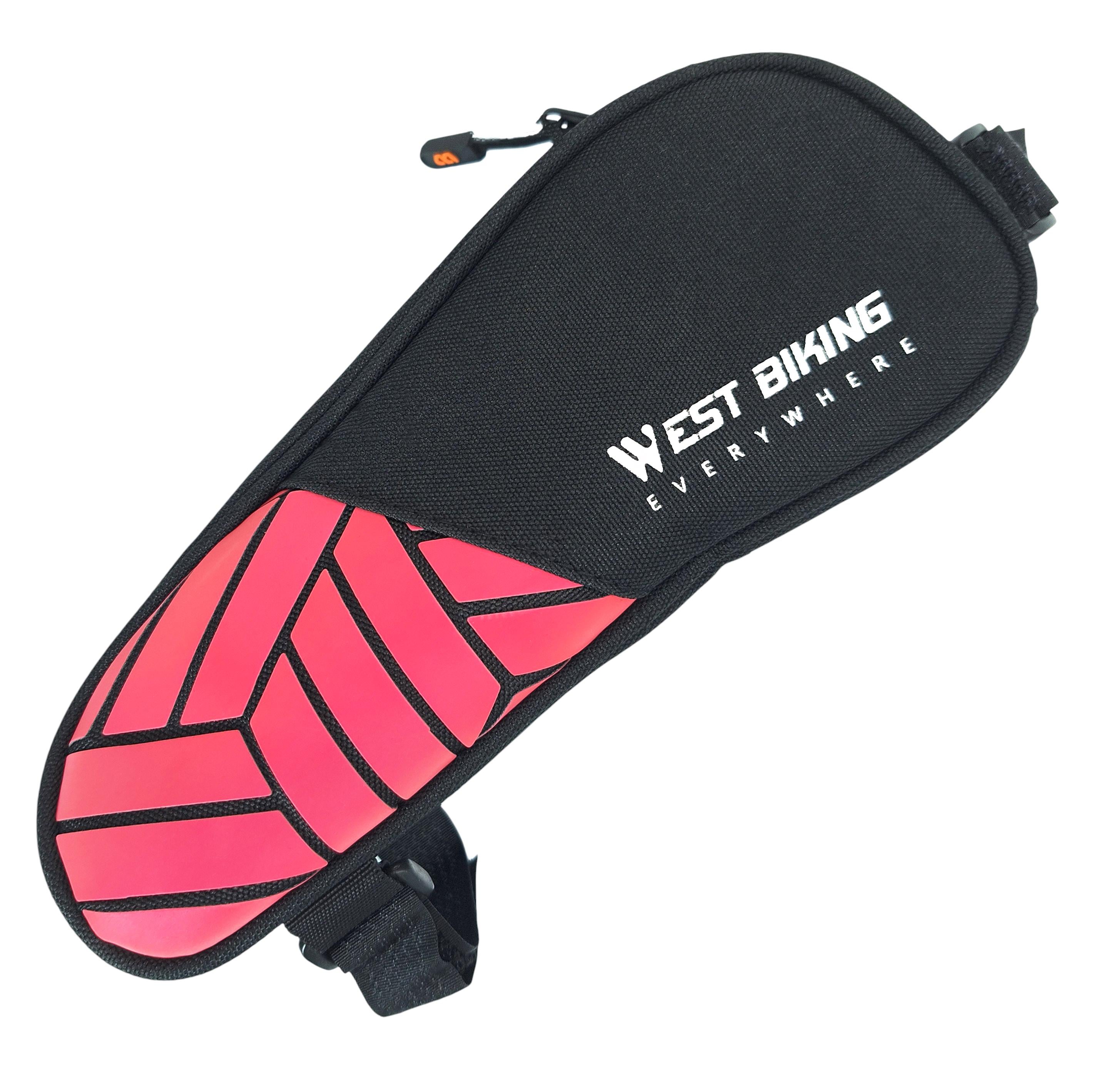 Велосумка на раму West Biking YP0707373 22x9x6,5 см 1 л Черно-розовый (G0001973)