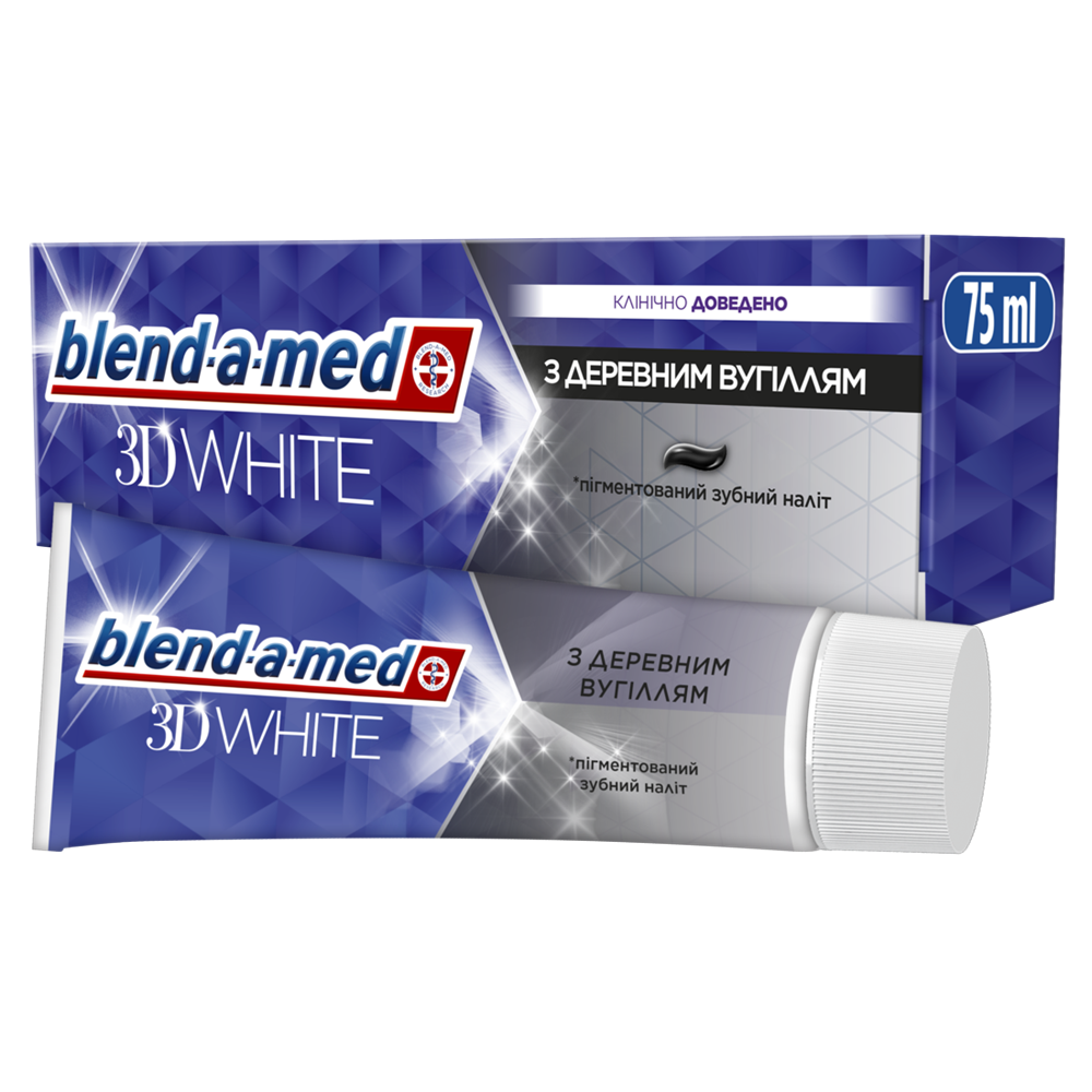 Зубная паста Blend-a-Med 3D White С древесным углем 75 мл (30844499)