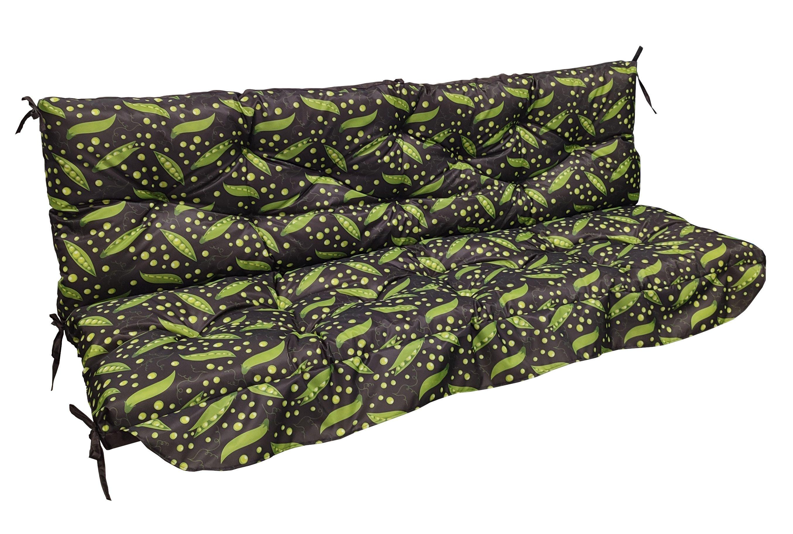 Матрац для гойдалок eGarden GREEN PEAS водовідштовхувальний стьобаний 170x110x8 см (5802) Матрац для гойдалок eGarden GREEN PEAS водовідштовхувальний стьобаний 170x110x8 см (5802)