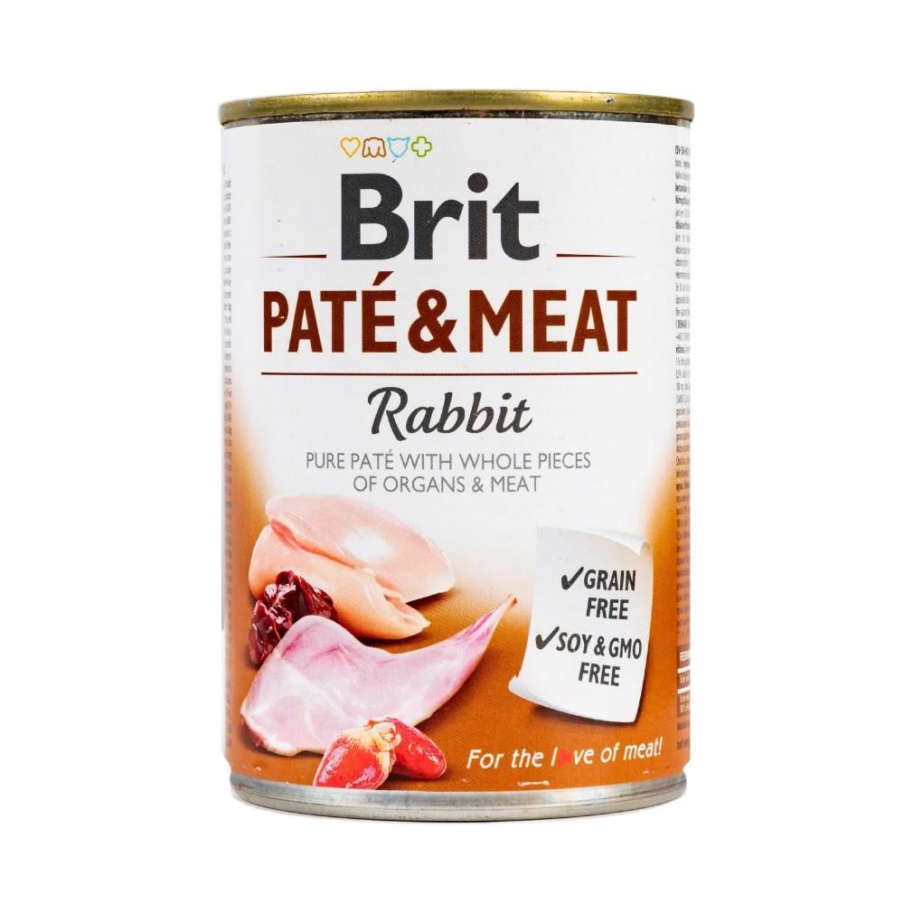 Корм влажный Brit CARE Pate and Meat для взрослых собак с кроликом 400 г (8595602557455)