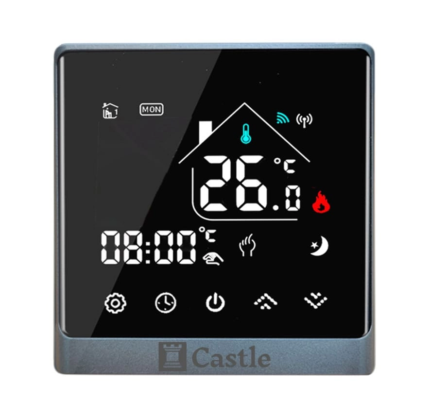 Терморегулятор Castle AC8400H програмований сірий (AC8400H)