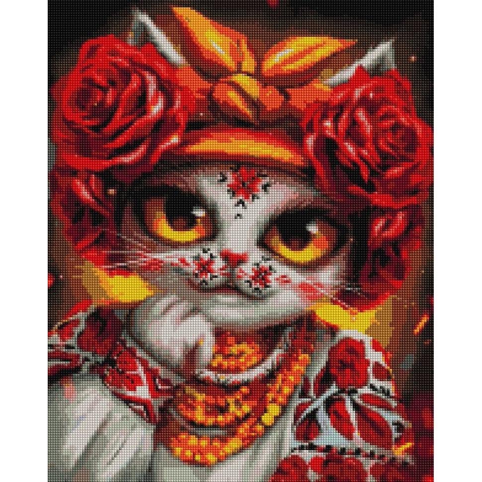 Алмазная мозаика Brushme Кошка Роза 40x50 см (VM-127-A-473)