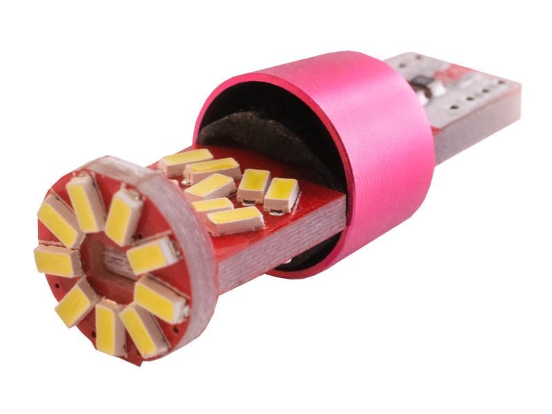 Автолампа светодиодная T10 W5W с обманкой 12 В SMD4014-27led Белый (3029)