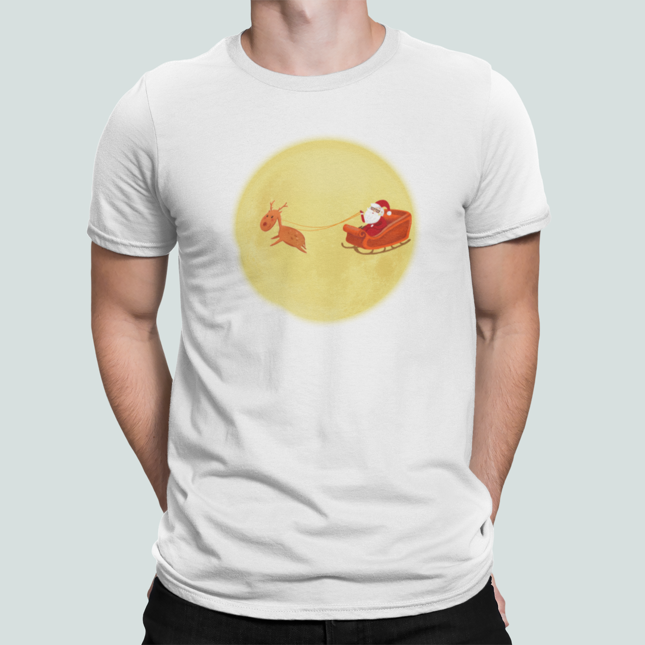 Футболка мужская новогодняя Stedman с принтом Санта в пути Рождество S Белый (НГ106-7) Футболка мужская новогодняя Stedman с принтом Санта в пути Рождество S Белый (НГ106-7)