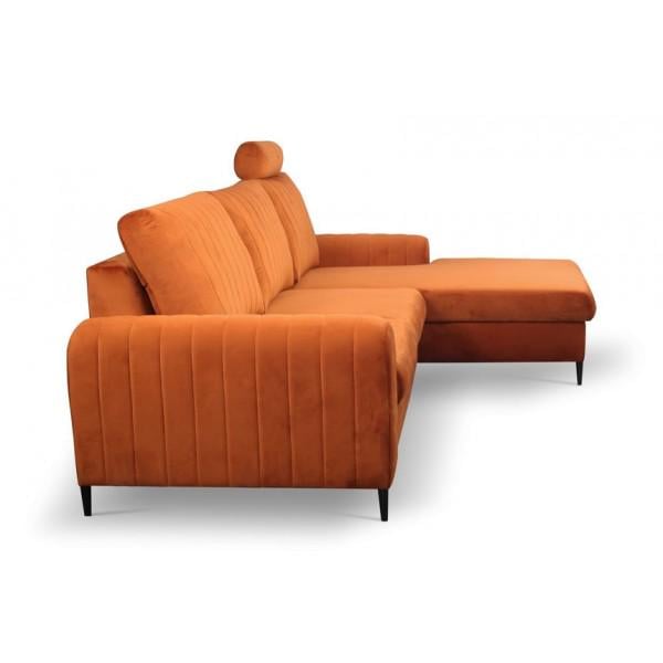 Диван угловой раскладной Monaco Perfect Home натуральное дерево ДСП/ткань Velluto 33 Янтарный (49559) - фото 4
