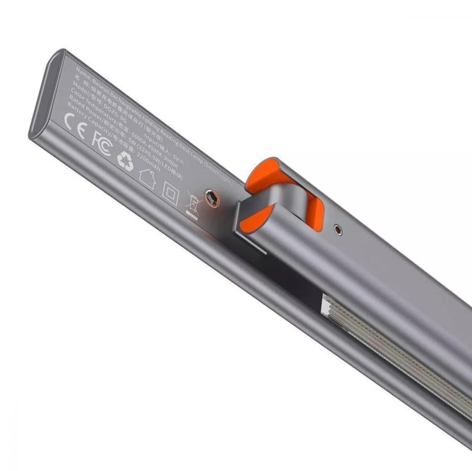 Лампа настольная аккумуляторная Baseus Smart Eye Series Charging Folding Smart Light 2200 mAh Серый - фото 3 Лампа настольная аккумуляторная Baseus Smart Eye Series Charging Folding Smart Light 2200 mAh Серый - фото 3