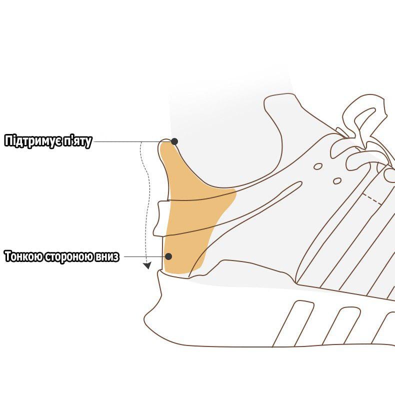 Вставки-накладки на задник взуття на клейовій основі для корекції розміру 6 мм Чорний (2877) - фото 3