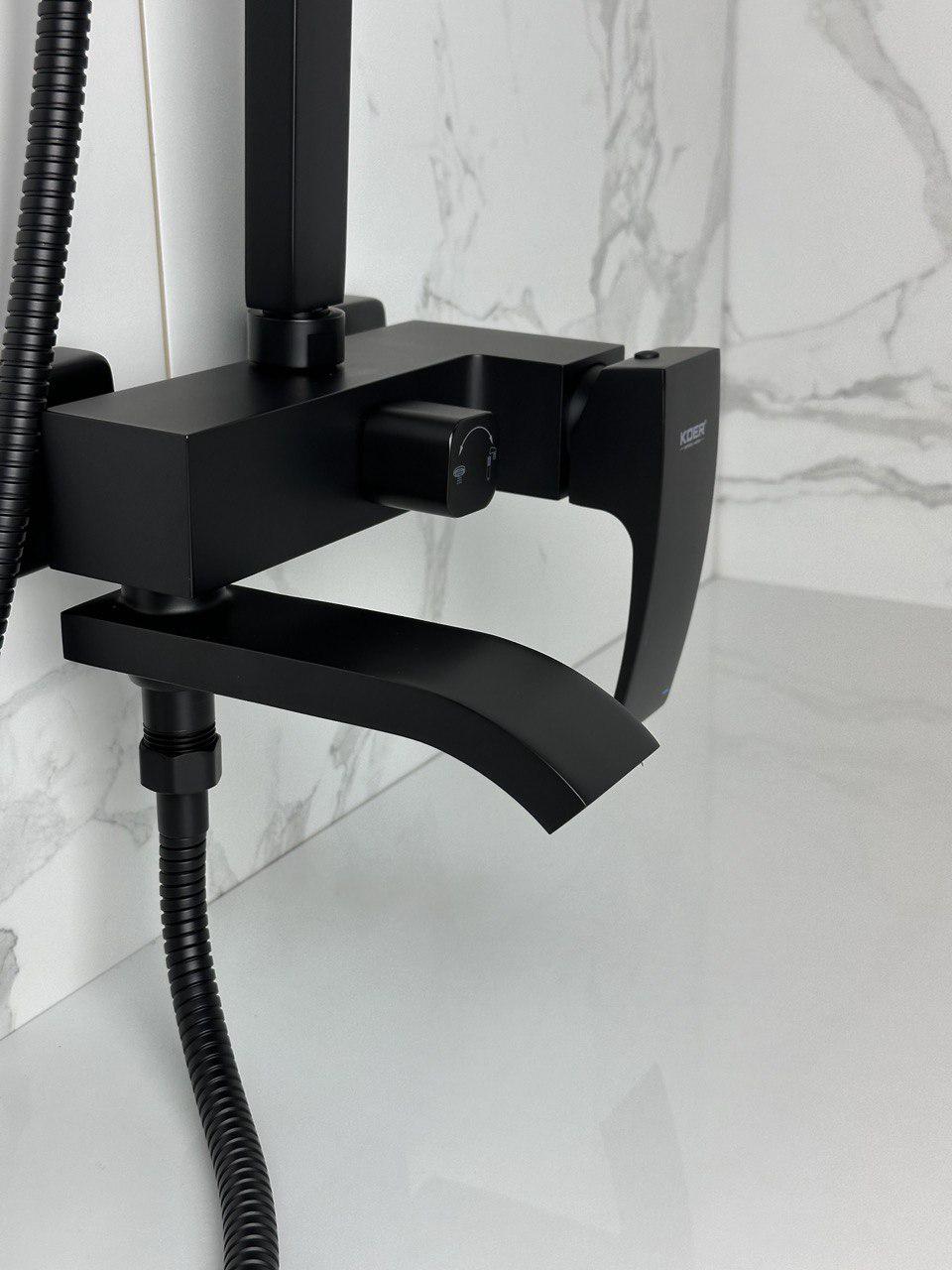Душова колона із змішувачем Koer KB-56007-05 Чорний (18925820) - фото 6 Душова колона із змішувачем Koer KB-56007-05 Чорний (18925820) - фото 6