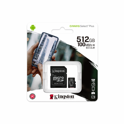 Карта пам'яті Kingston Canvas Select Plus 512 GB Class 10 UHS-I A1 (SDCS2/512 GB) - фото 2