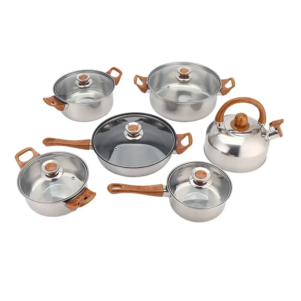 Набор кухонной посуды GRANT GR 7525 из нержавеющей стали 12 предметов (GR7525)