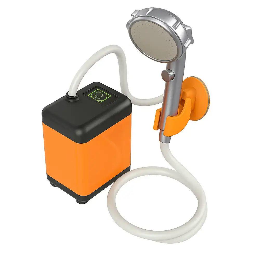 Туристический душ аккумуляторный Outdoor shower AND XL-1402 3,7 В 4800 мАч с 3 режимами напора 12х6х7 см (opt-104520)