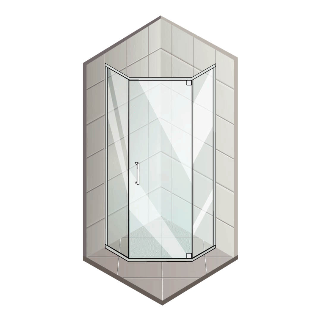 Душова кабіна MIXXUS LINES SCT01-90x90x198-TR п'ятикутна/з підонном/скло 6 мм 90x90 см Хром (OL-MI6913) - фото 9