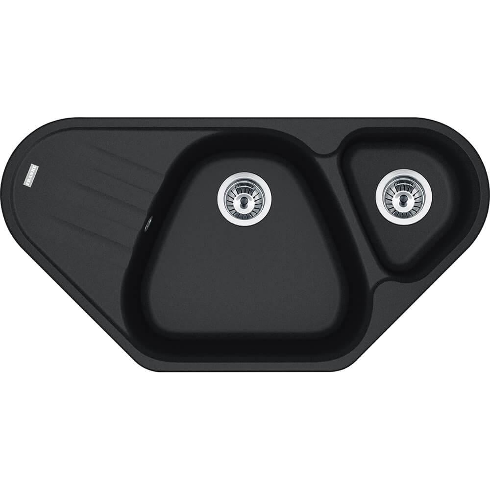 Мойка кухонная Franke гранит 114.0499.223 полторы чаши 960x500 мм угловая Черный (216567)