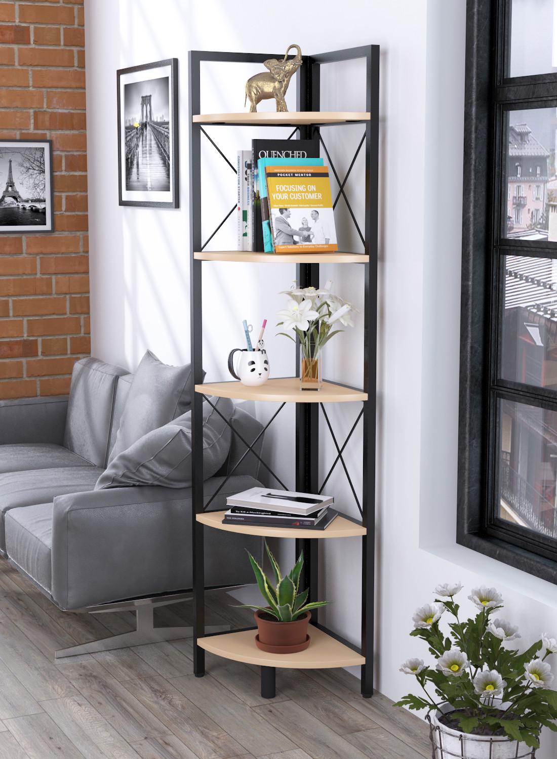 Стелаж офісний кутовий L-175 Дуб Борас