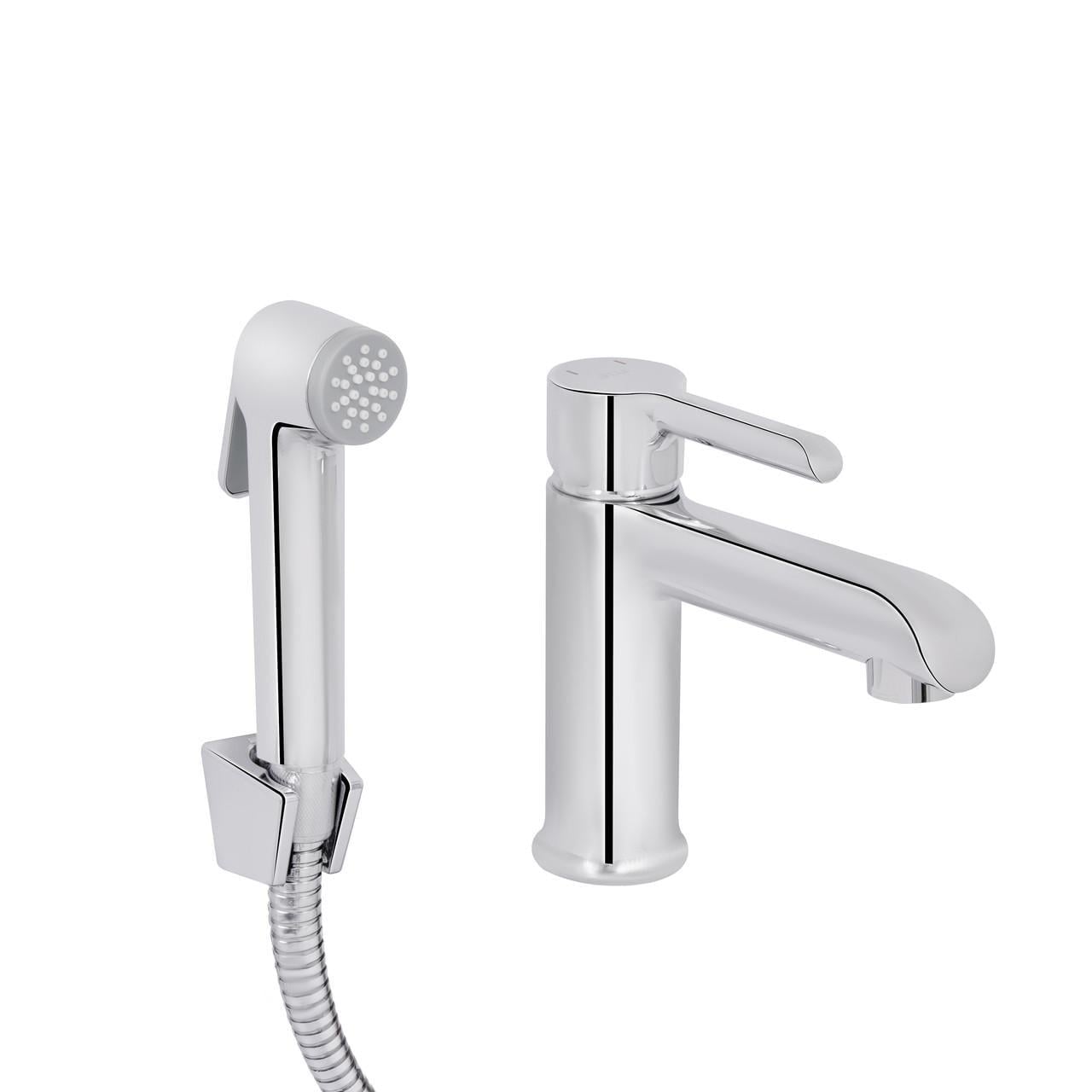 Смеситель для раковины Qtap Grand с гигиеническим душем (QTGRA272CRM45670)