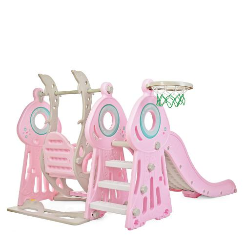 Детская горка-качалка BAMBI WM19011-8 152-184-103 см Розовый (WM19011-8/94,94) - фото 3