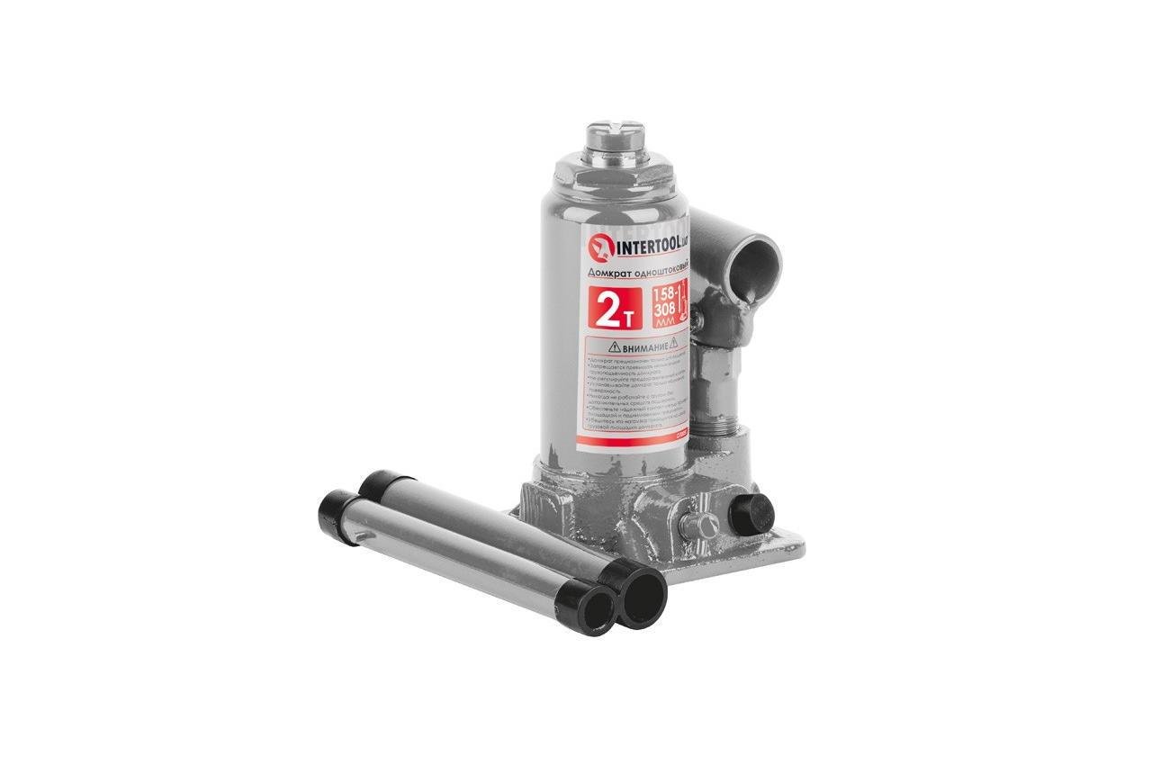 Домкрат гідравлічний Intertool одноштоковий 2 т (25064151)