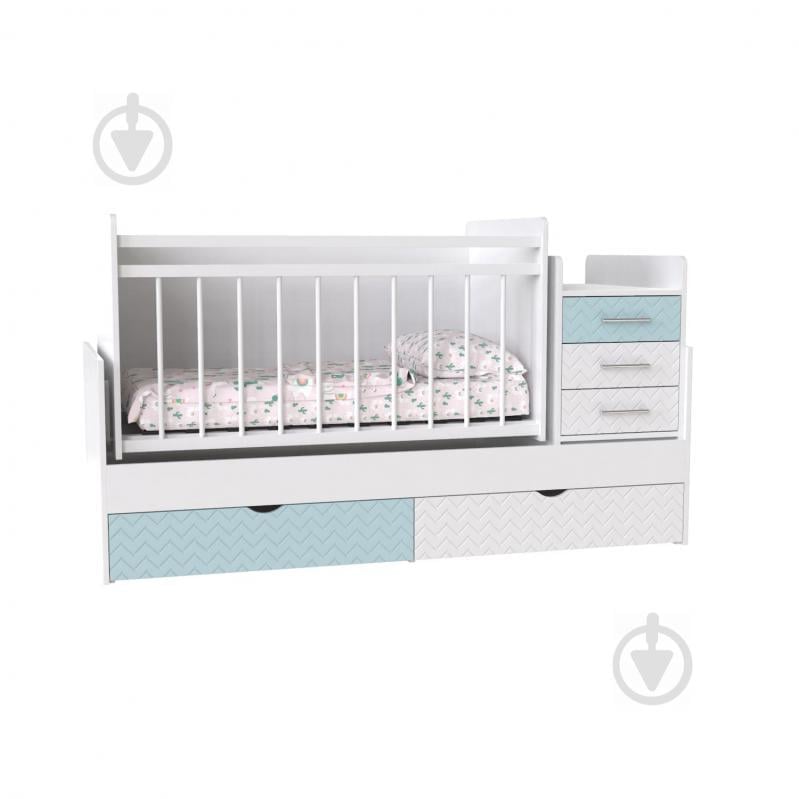 Ліжко дитяче Art In Head Binky ДС039 (3 в 1) Art In Head 1732x1050x732 аляска та блакитна лагуна+білий супермат (МДФ) + решітка біла (110212102) Ліжко дитяче Art In Head Binky ДС039 (3 в 1) Art In Head 1732x1050x732 аляска та блакитна лагуна+білий супермат (МДФ) + решітка біла (110212102)