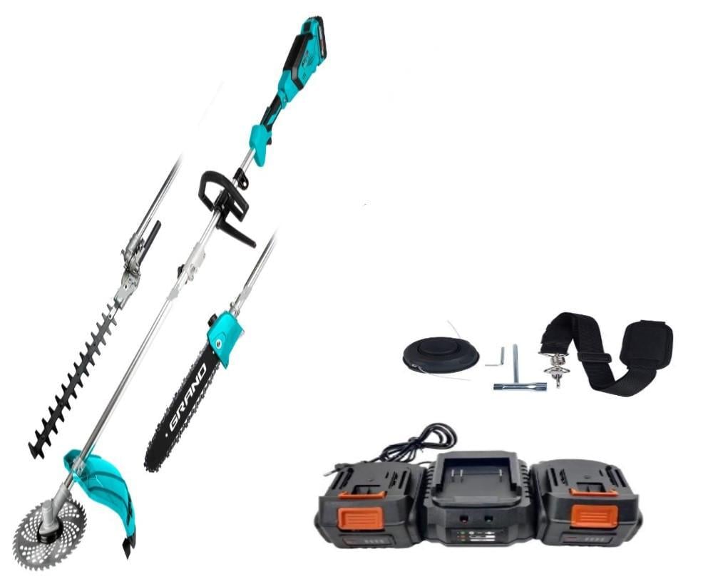 Тример газонний акумуляторний Grand АТГ-20 4в1 безщітковий мотор/2 АКБ 4 Аг/ЗП/насадка кущоріз/насадка висоторіз (25238471) - фото 5 Тример газонний акумуляторний Grand АТГ-20 4в1 безщітковий мотор/2 АКБ 4 Аг/ЗП/насадка кущоріз/насадка висоторіз (25238471) - фото 5