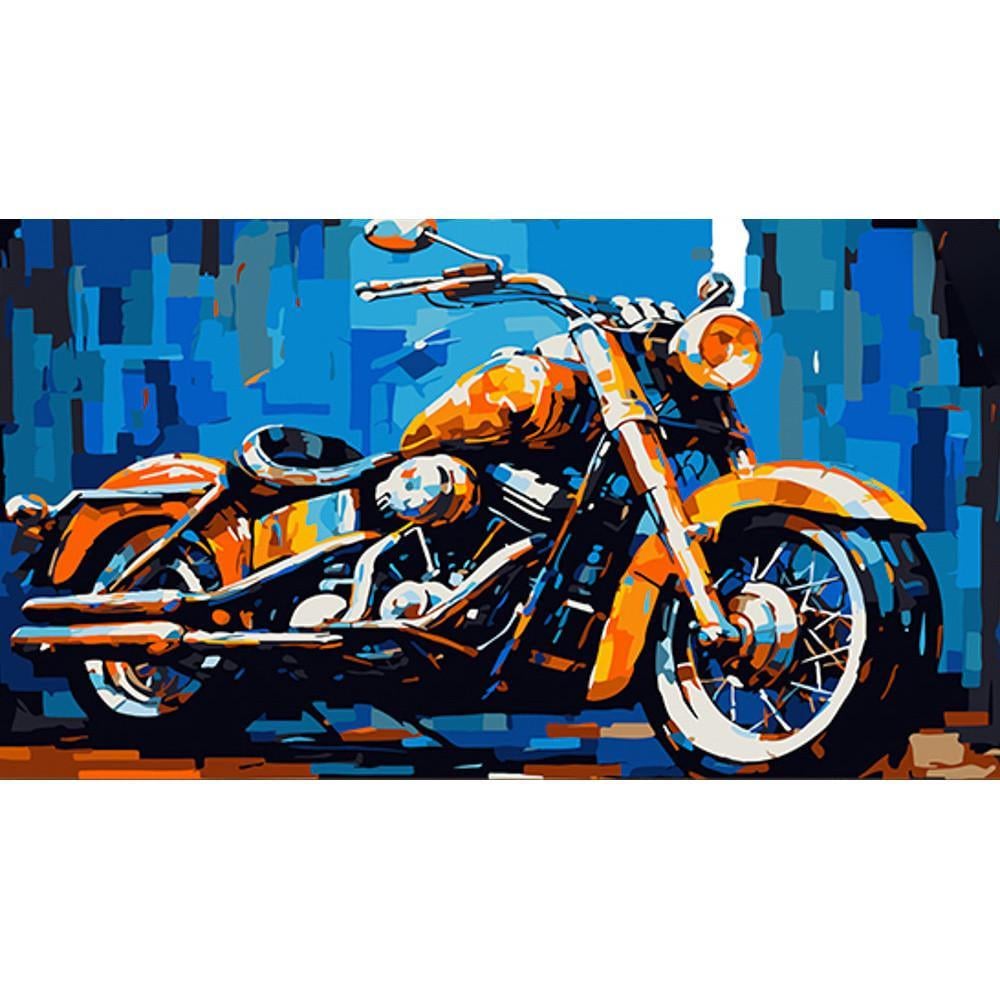 Картина за номерами Strateg Ретро-байк 50х25 см (WW168)