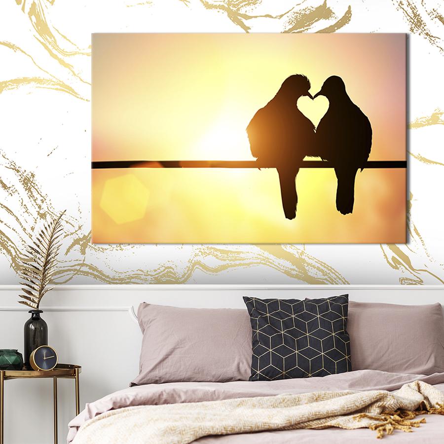 Картина на холсте Два голубя 75x50 см (153-1)