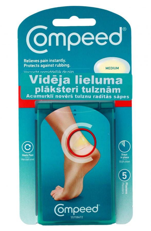 Медицинские пластыри от мозолей и волдырей Compeed средний размер 5 шт. - фото 1