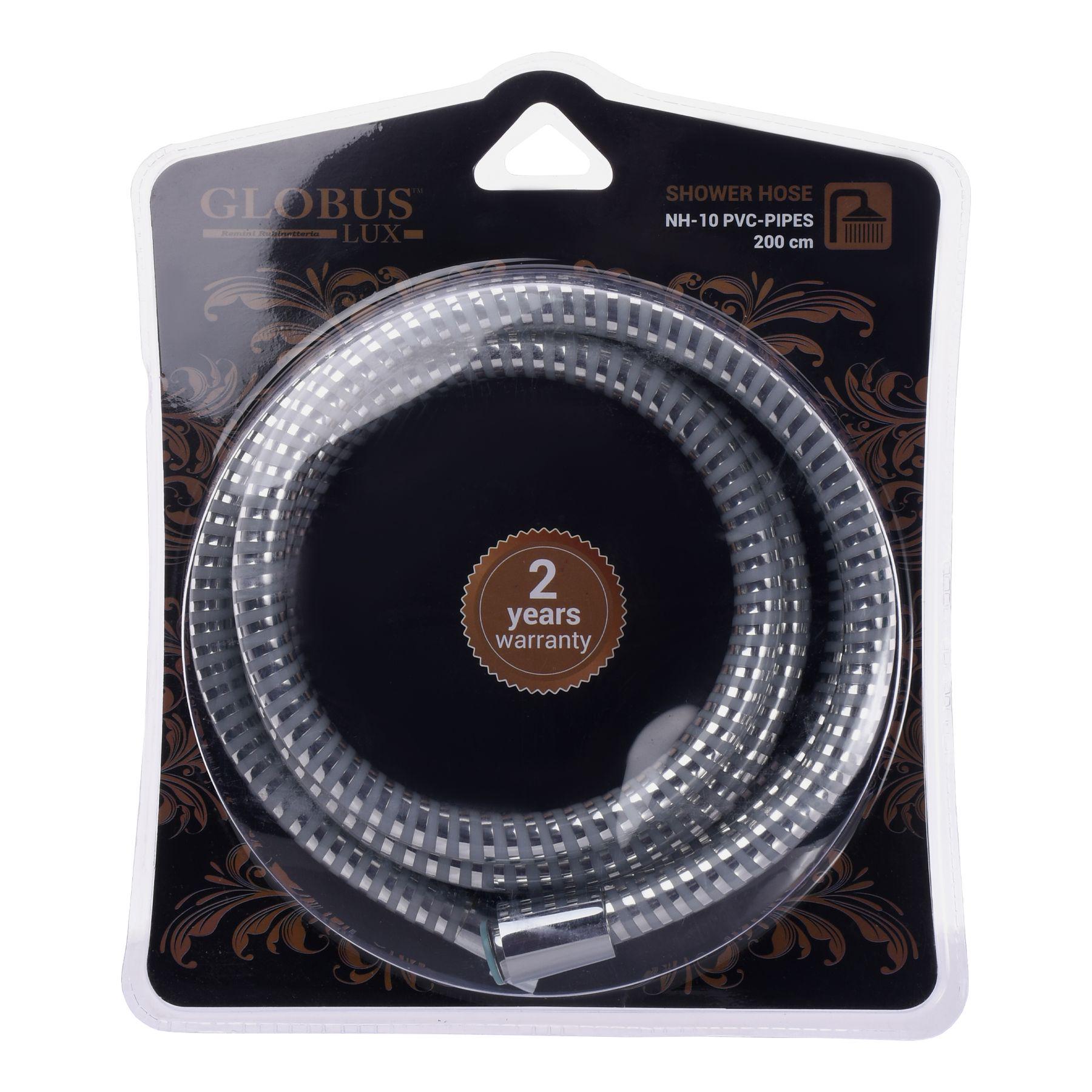 Шланг для душа силиконовый Globus Lux NH-10-200 PVC-PIPES 000007823 2000 мм Хром (110224)